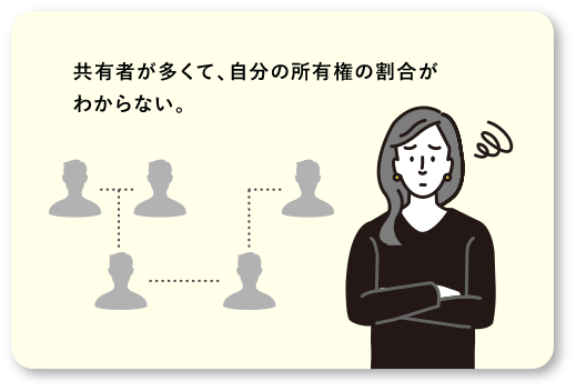 共有者が多くて、自分の所有権の割合が わからない。